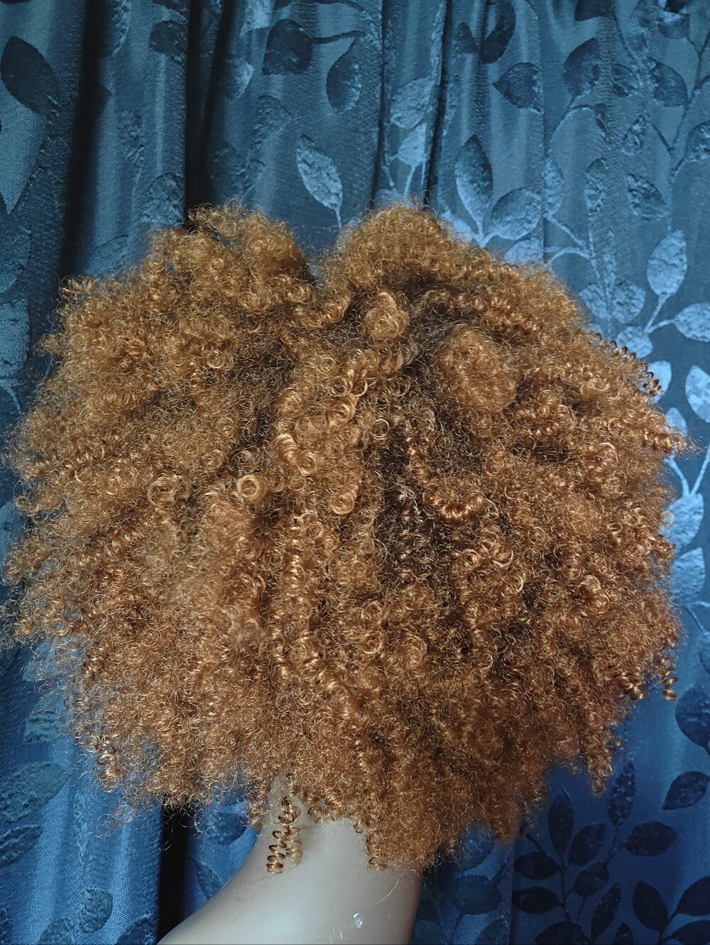 Premium Curly Afro Wig in Copper Brown - Picture 4 of 8